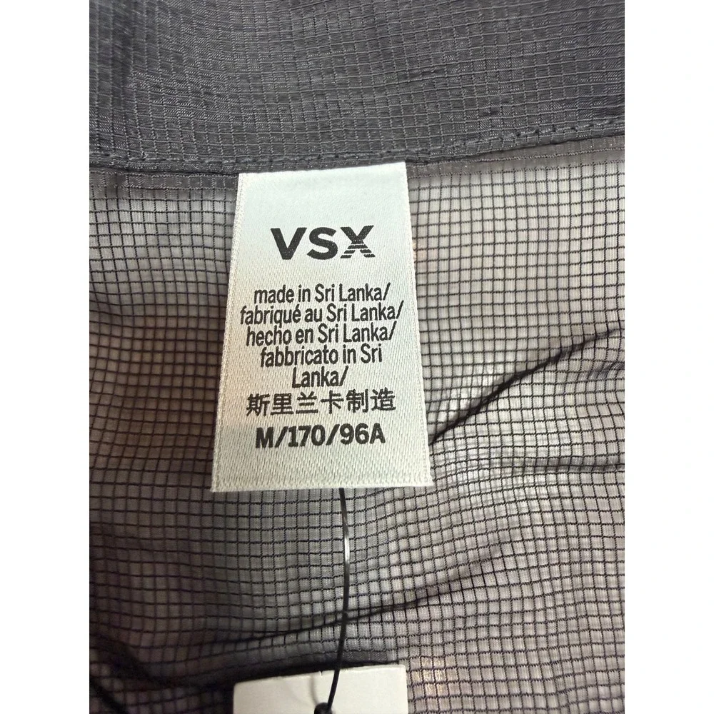 VSX Victoria's Secret Black Sheer Ripstop‎ Windbreaker Cropped Jacket Medium NEW